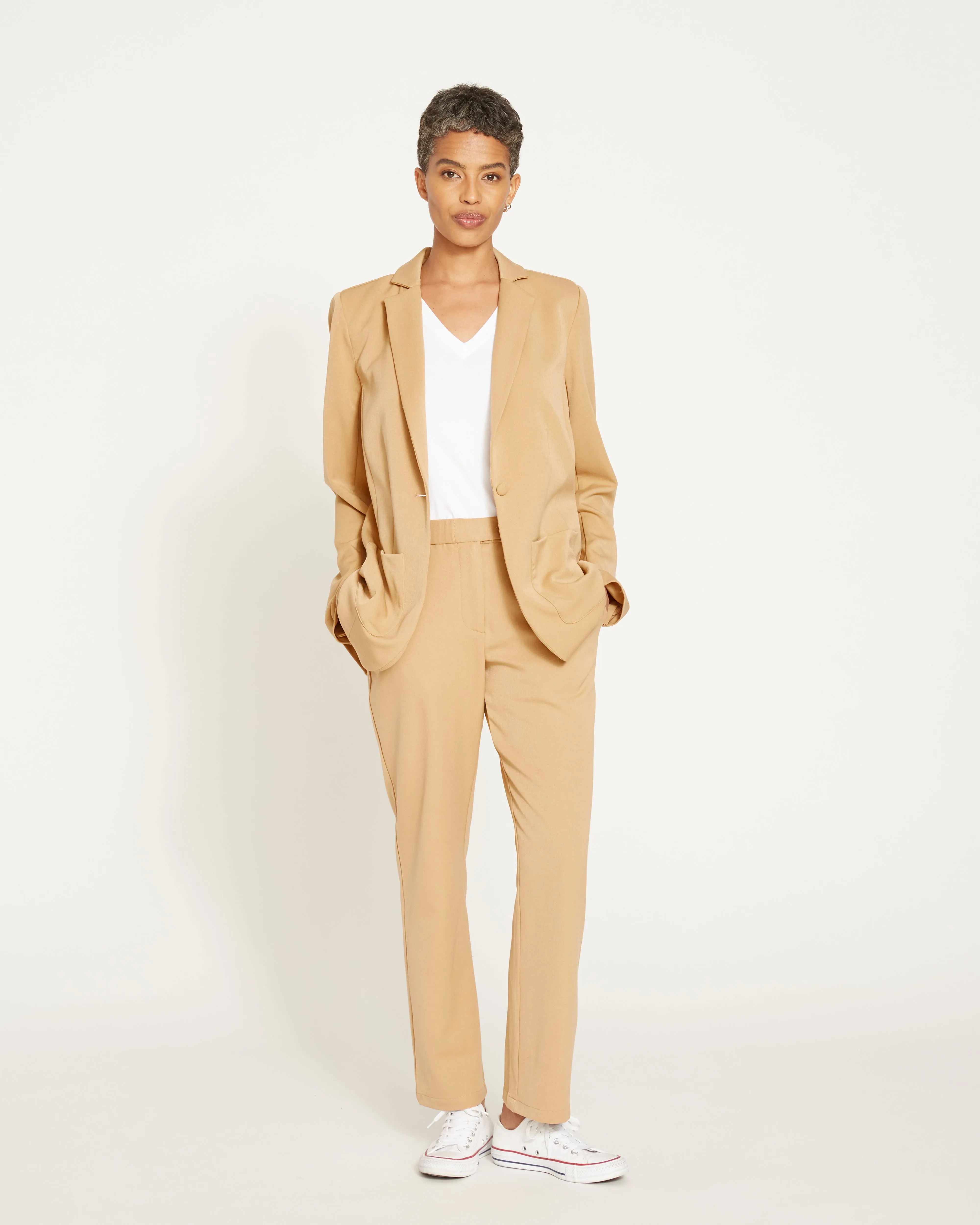 All Day Cigarette Pants - Cafe Au Lait