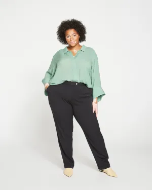 All Day Cuffed Cigarette Pants - Black