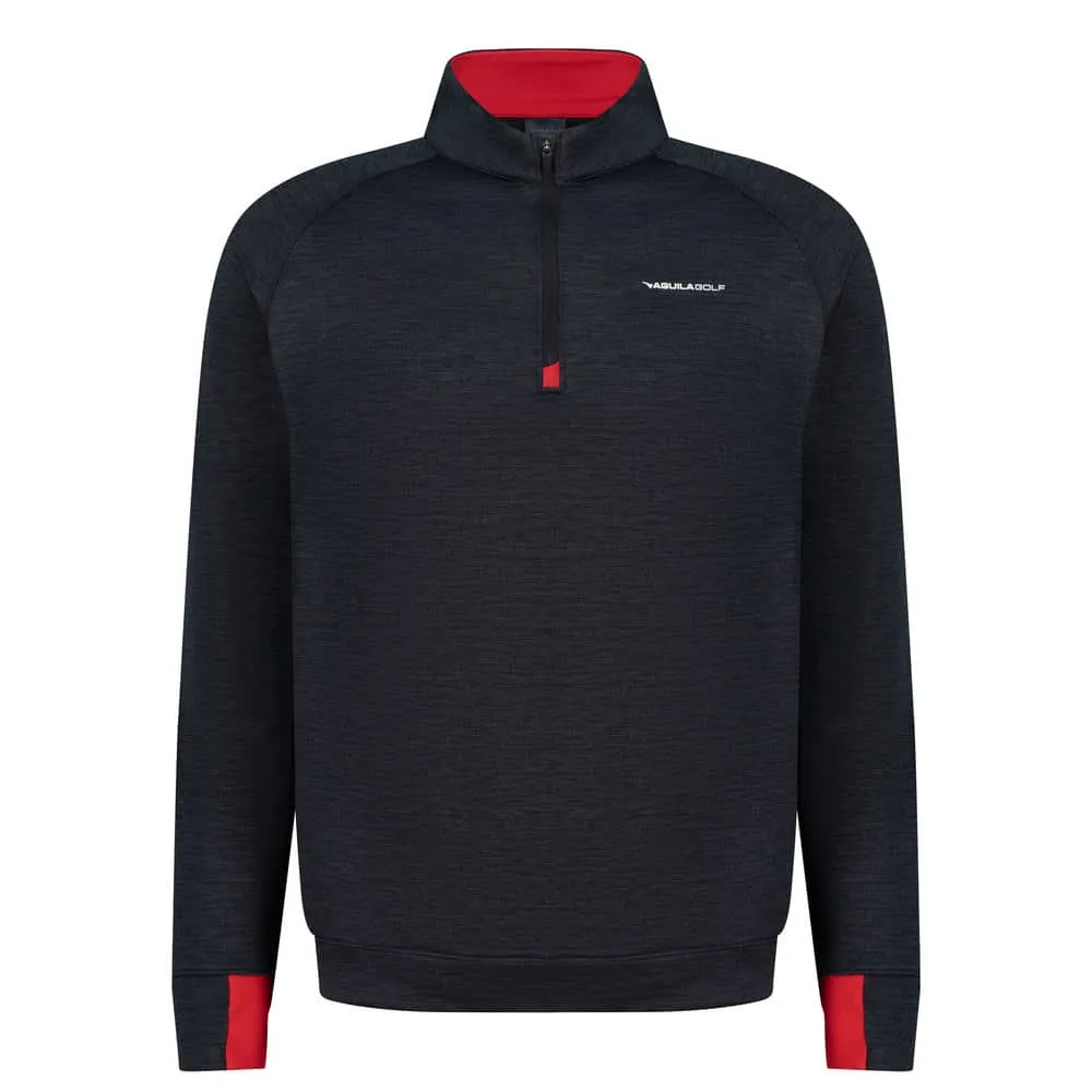 Black Calido Melange Men's Golf Midlayer