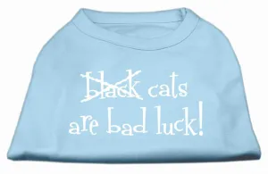 Black Cats are Bad Luck Screen Print Shirt Baby Blue XL (16)