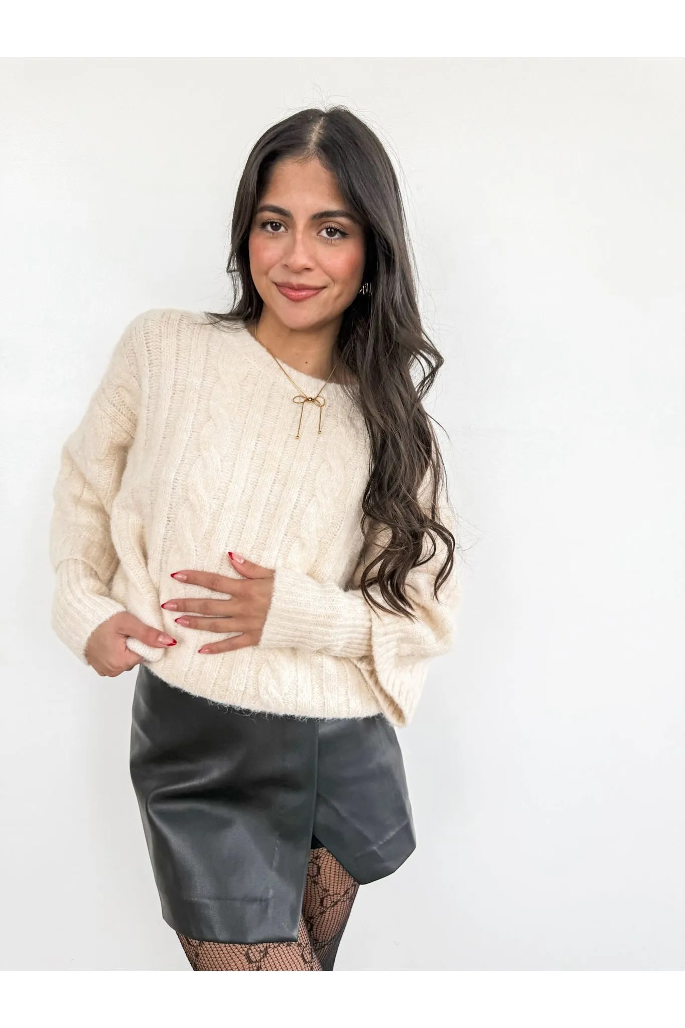 Cable Twofer Sweater