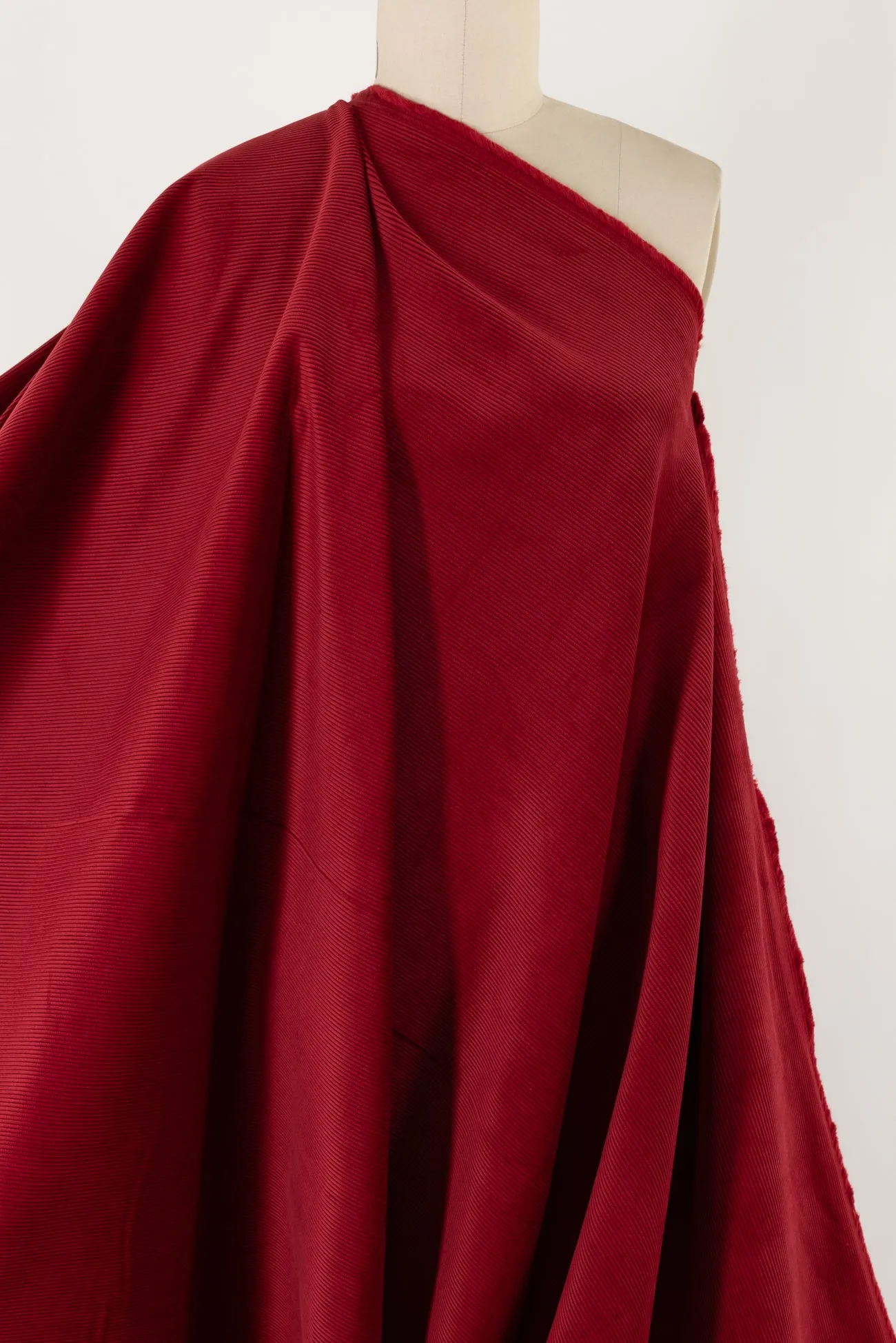 Candy Apple Red Japanese Cotton Corduroy - ENDCUT