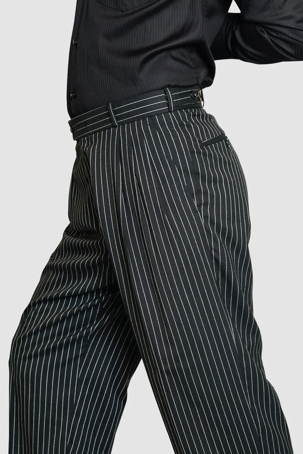Classic Tango Pants, Black White Stripes