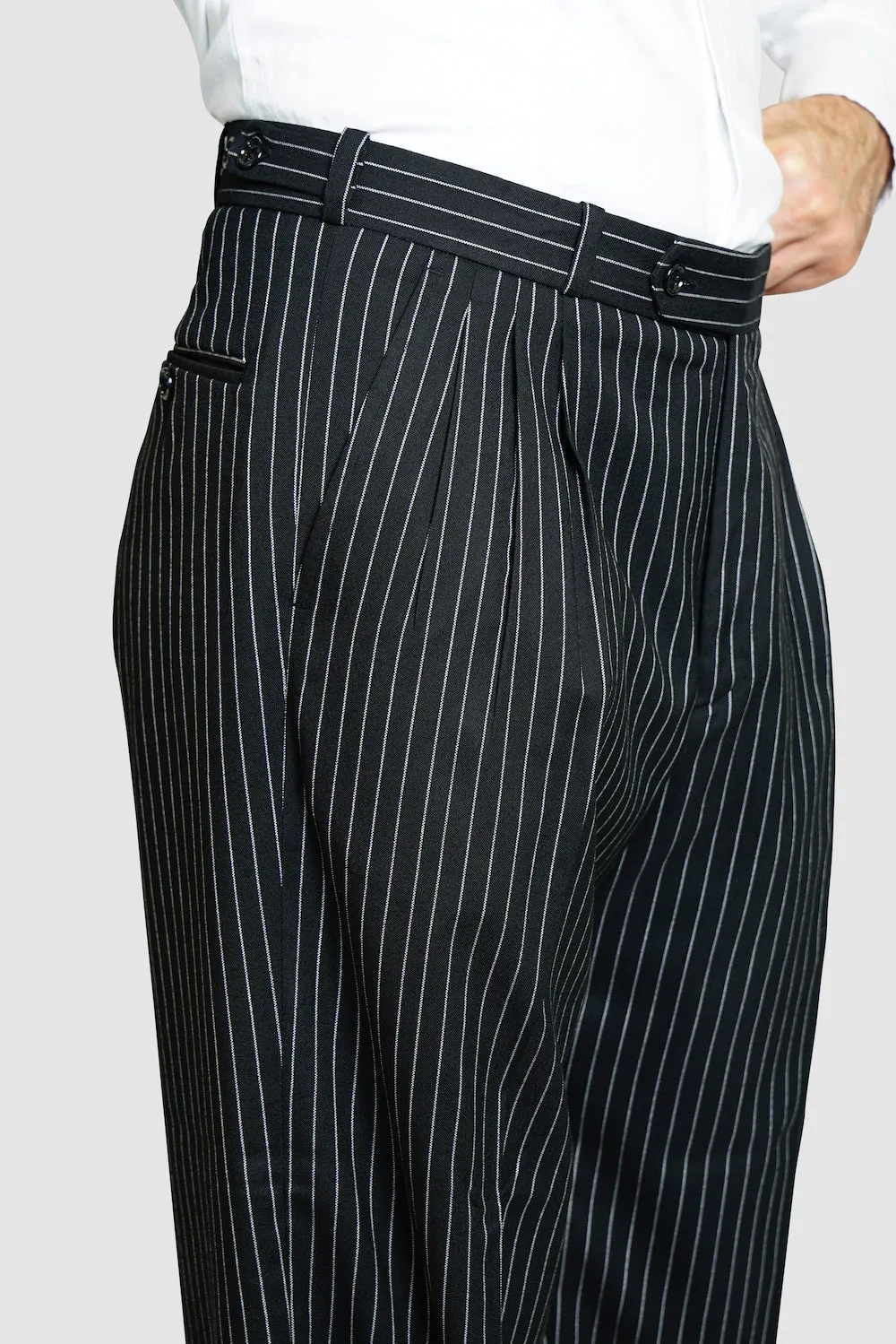 Classic Tango Pants, Black White Stripes