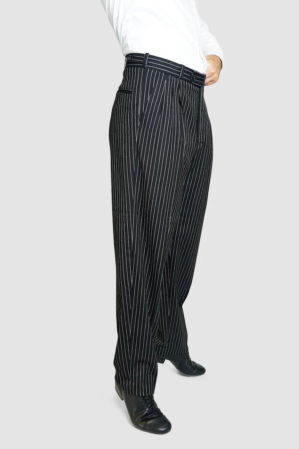 Classic Tango Pants, Black White Stripes