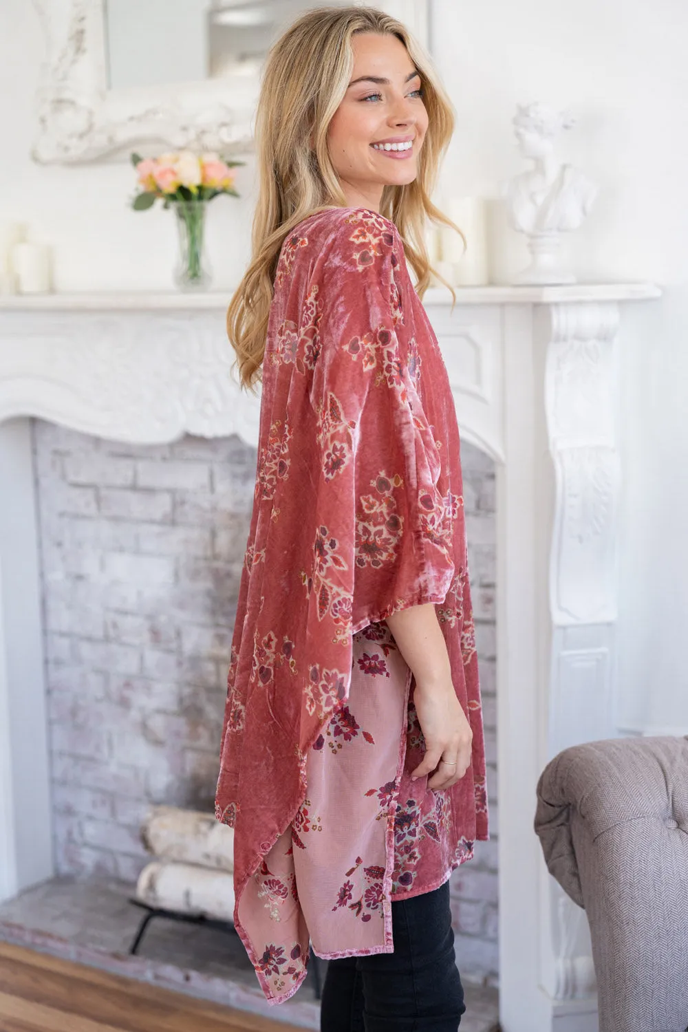 Crushed Dreams Velvet Kimono