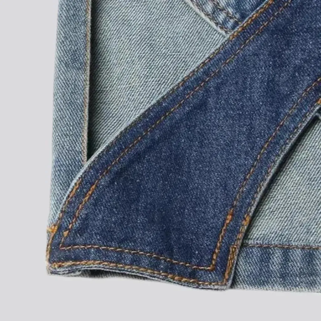 Cutout high-rise fashion jeans for ladies