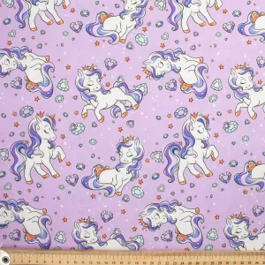 Fantasy Childhood Series Love Little Pony Purple Cotton Prints