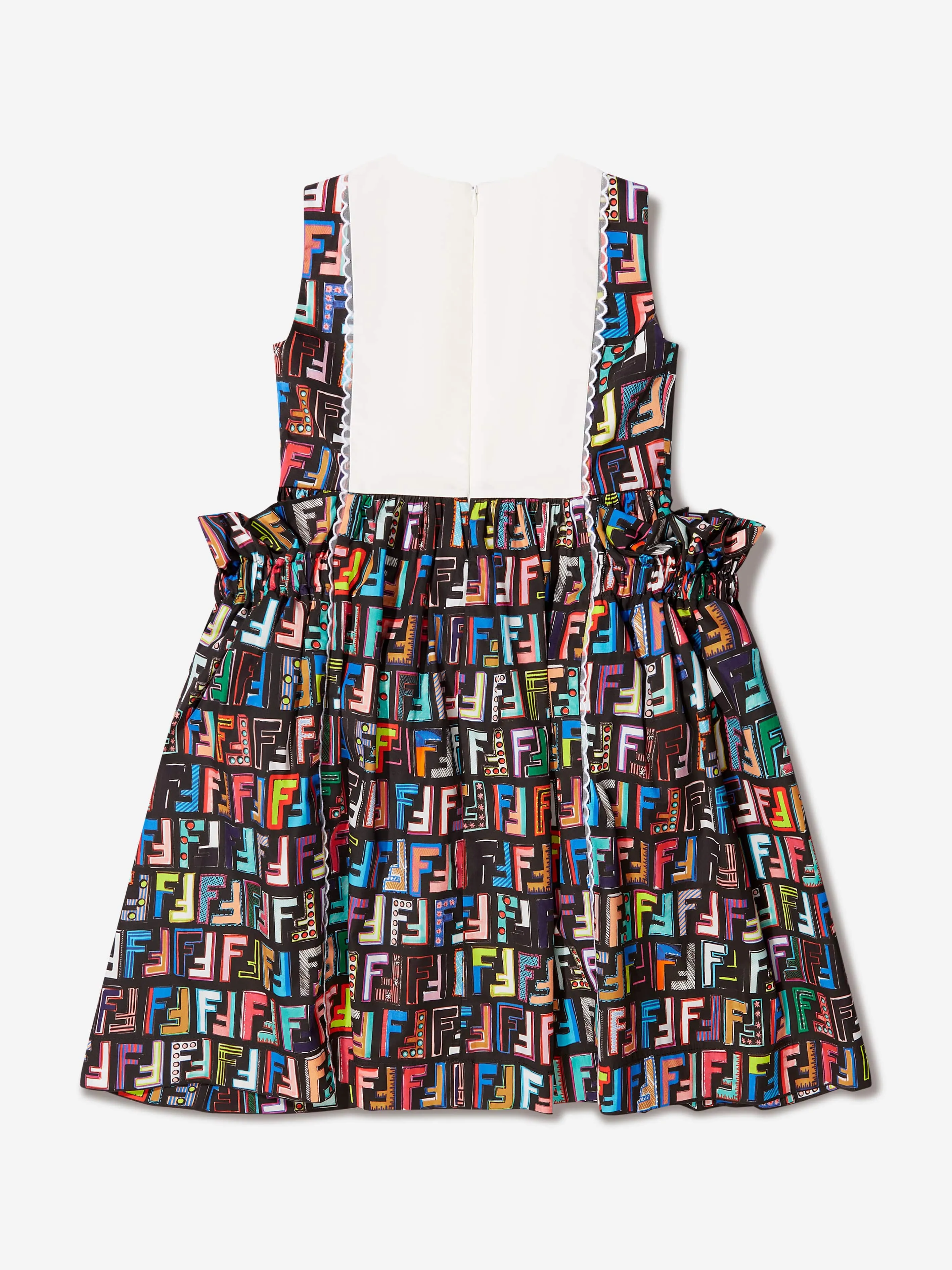 Fendi Girls FF Logo Print Dress
