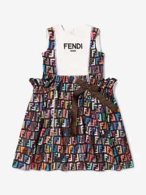 Fendi Girls FF Logo Print Dress