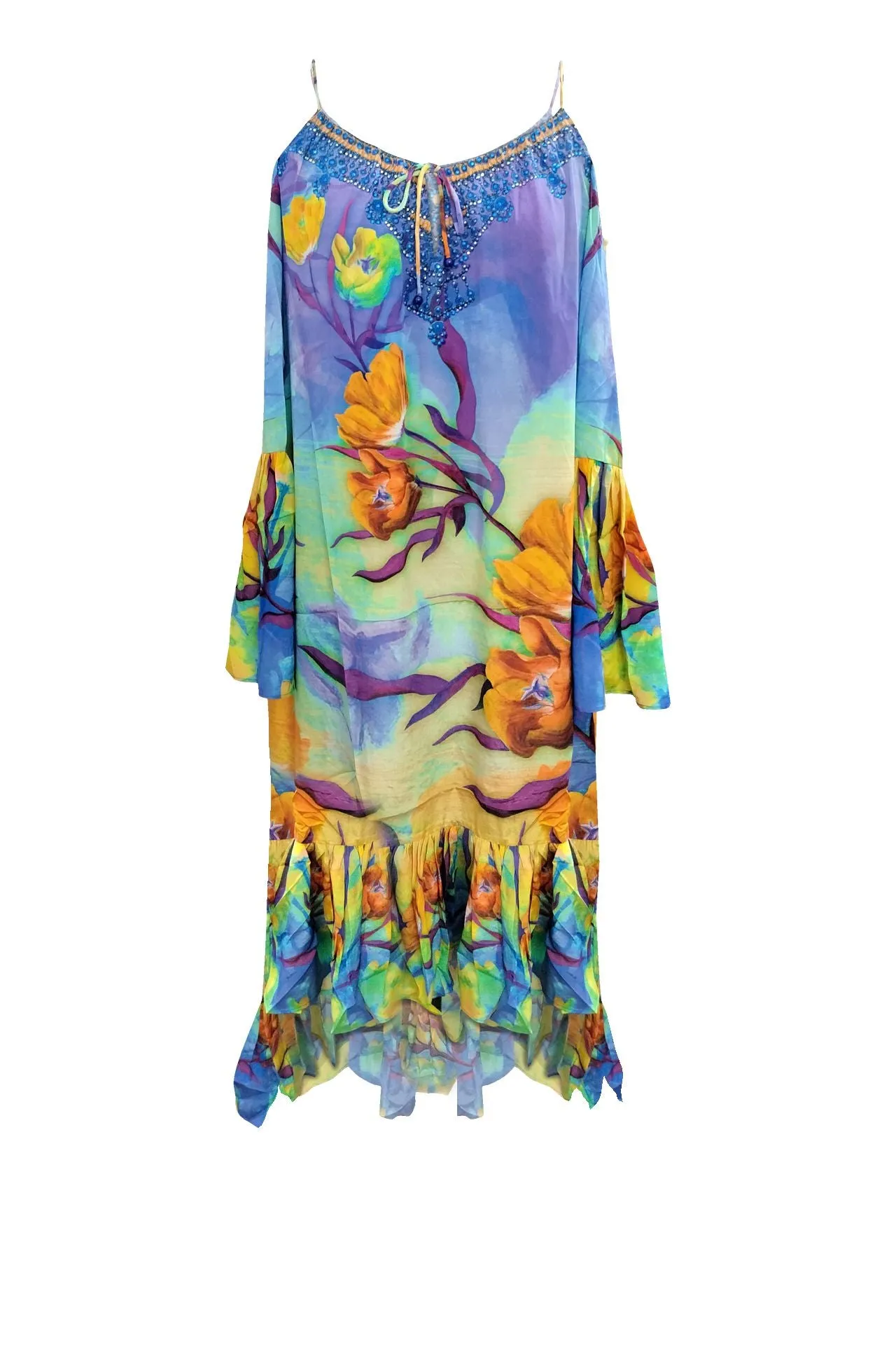 Floral Print Hi-Low Dress