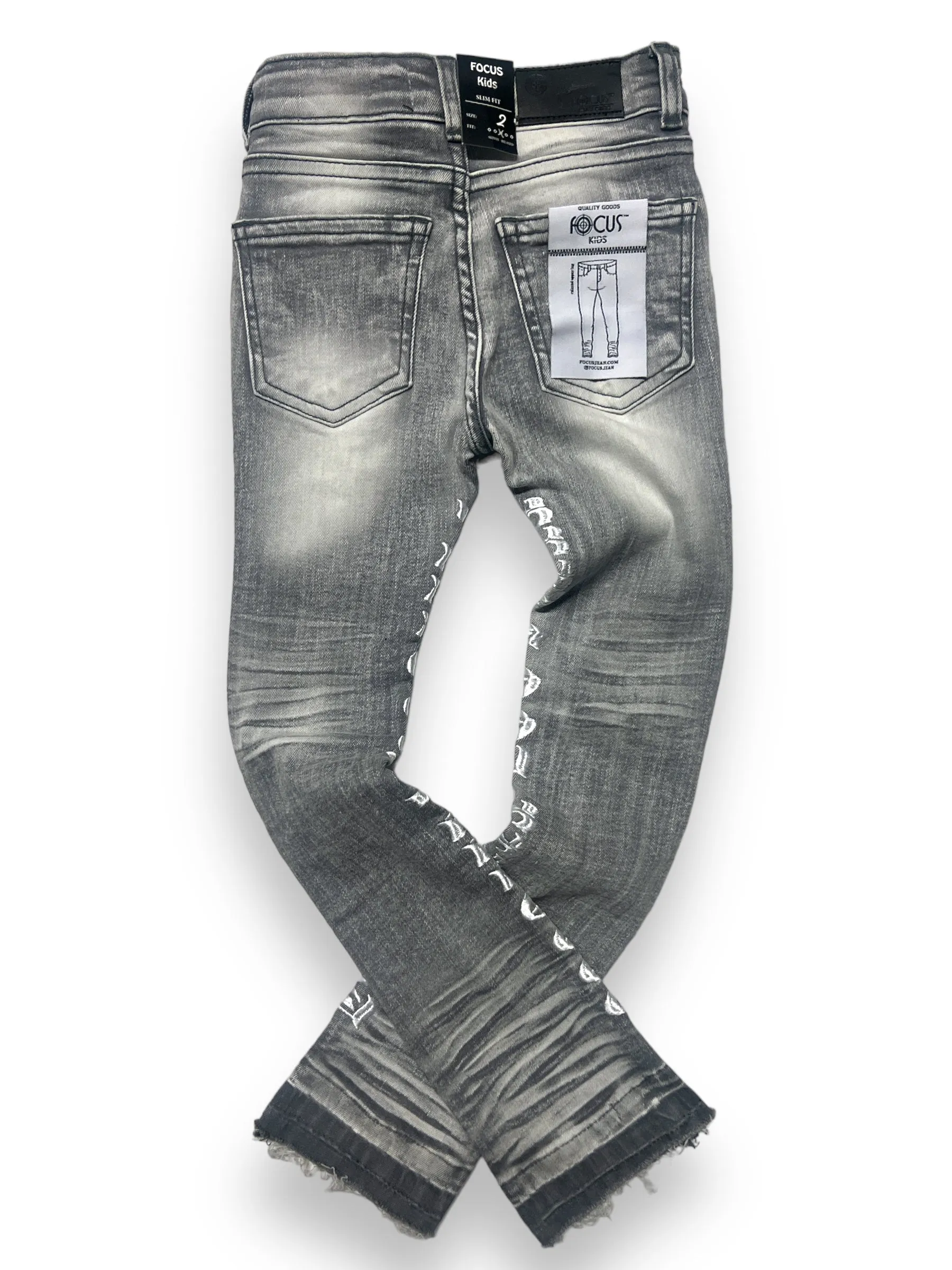 Focus Kids 'Feel Good' Stacked Denim (Grey) 3449K
