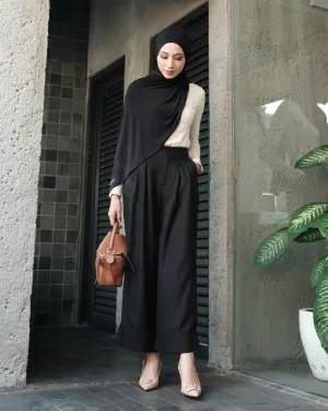 Gaia Pants - Black - Celana Panjang Wanita Bahan Polyst Cotton