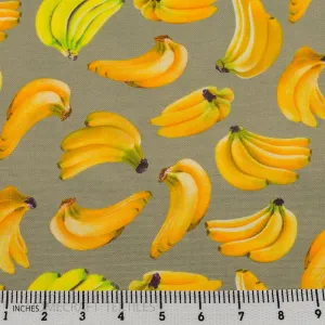 Grey Bananas Cotton Canvas Print