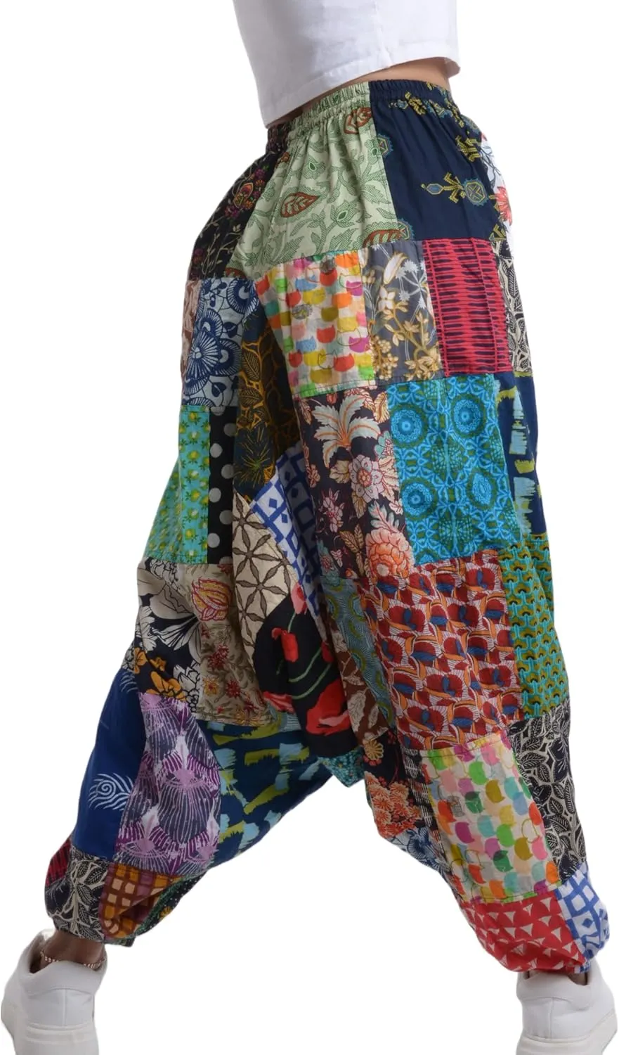 Harem Pants 100% Cotton, Bohemian Yoga Boho Hippie Pants