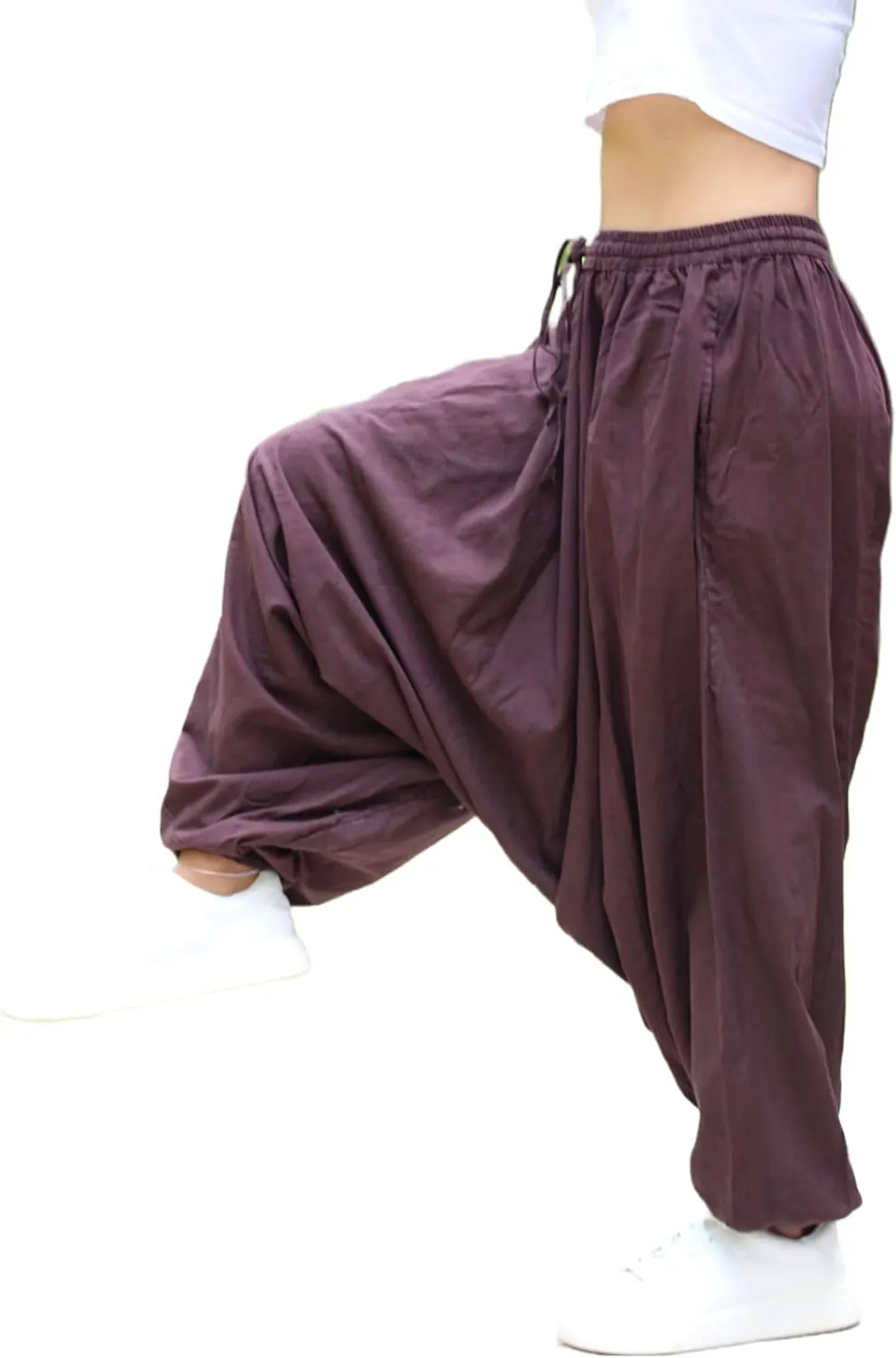 Harem Pants 100% Cotton, Bohemian Yoga Boho Hippie Pants