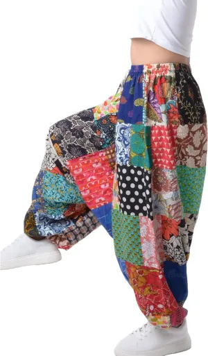 Harem Pants 100% Cotton, Bohemian Yoga Boho Hippie Pants