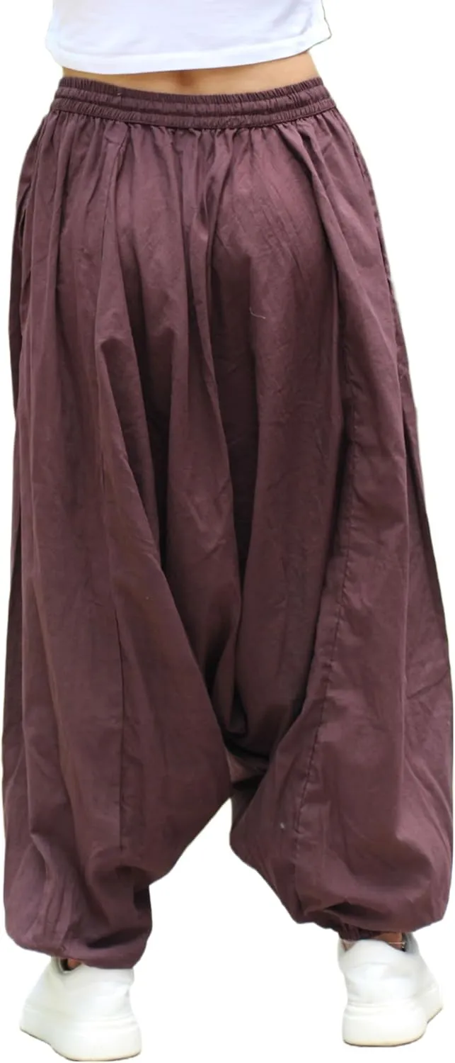 Harem Pants 100% Cotton, Bohemian Yoga Boho Hippie Pants