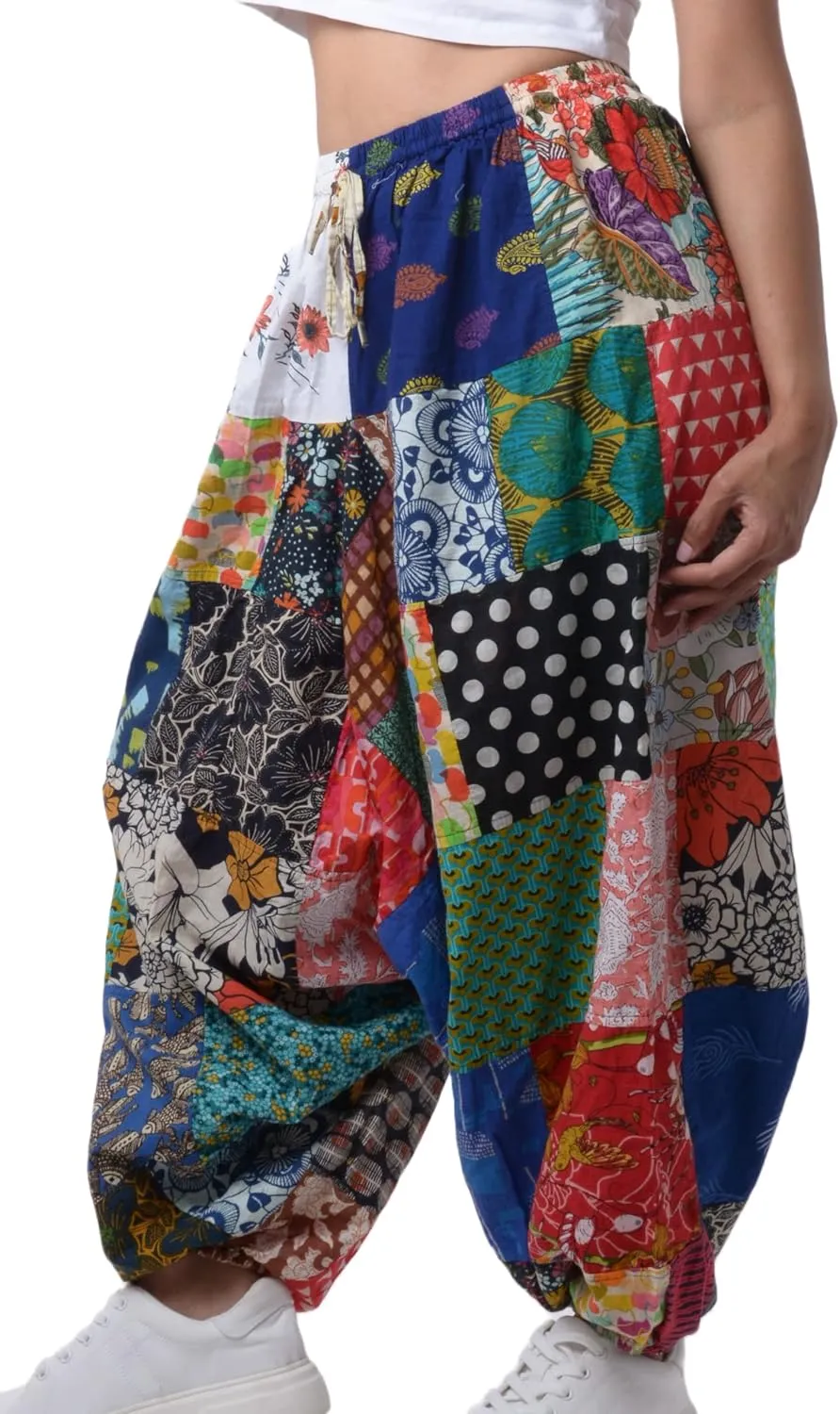 Harem Pants 100% Cotton, Bohemian Yoga Boho Hippie Pants