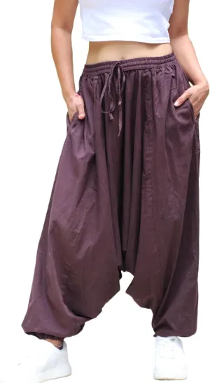 Harem Pants 100% Cotton, Bohemian Yoga Boho Hippie Pants