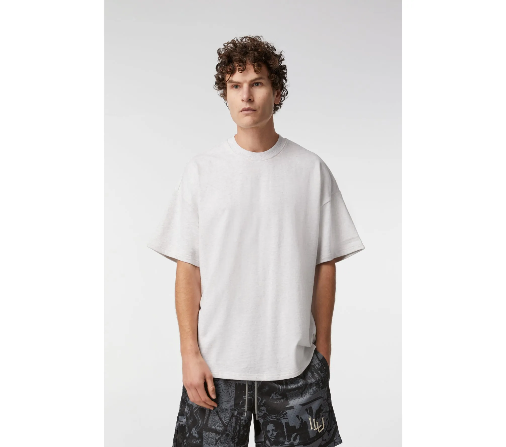 Heavy Box Tee - Stone Marle