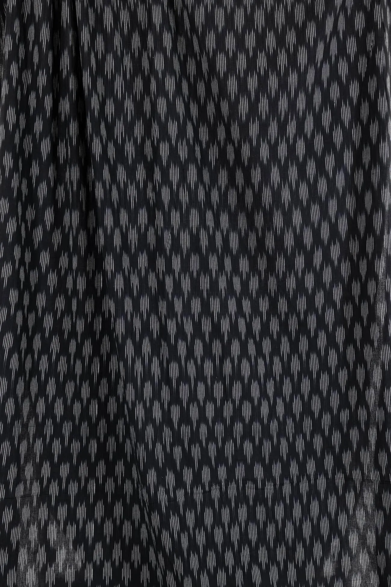 Idris Black Cotton Ikat Woven 2 unit(1  yard)