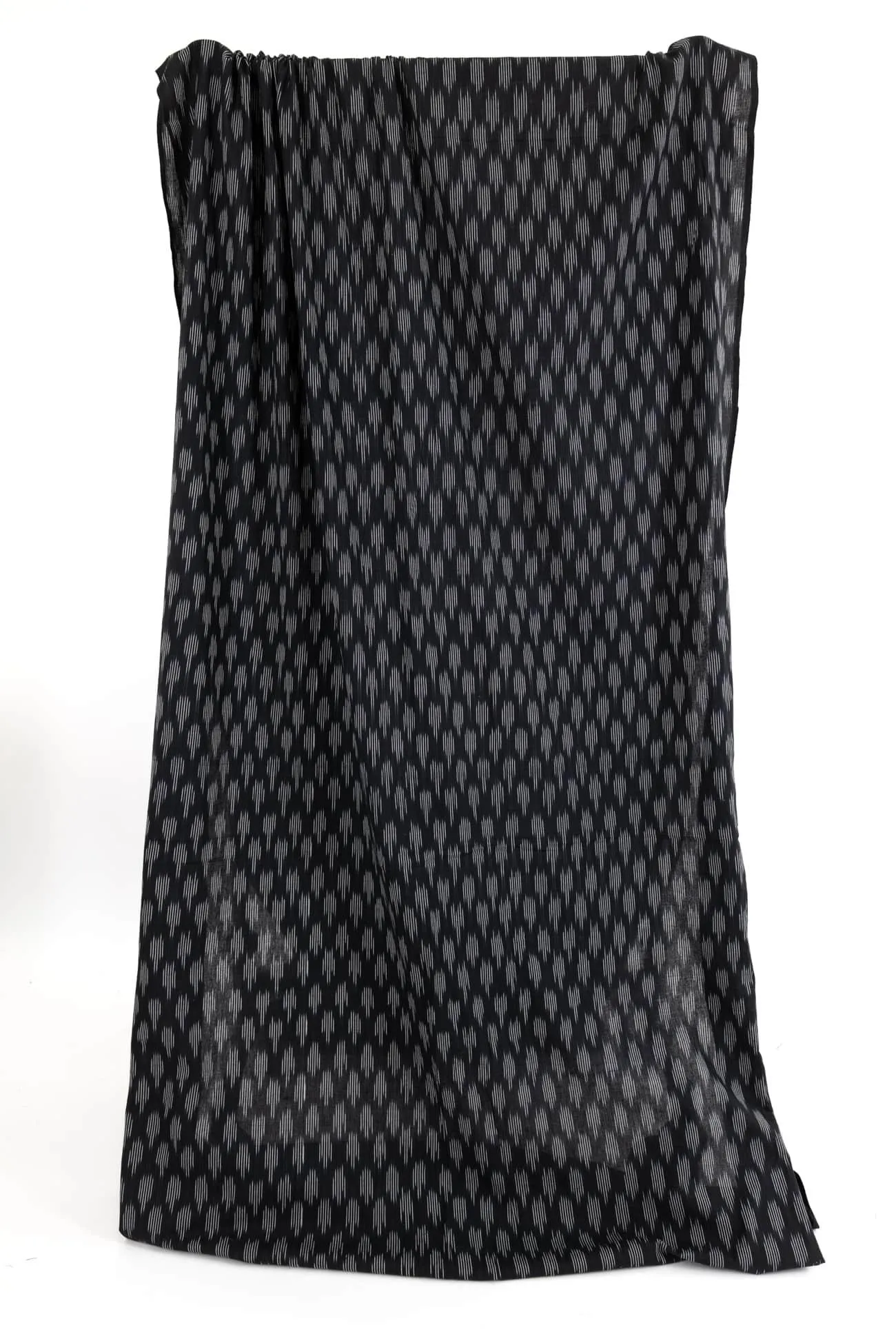 Idris Black Cotton Ikat Woven 2 unit(1  yard)