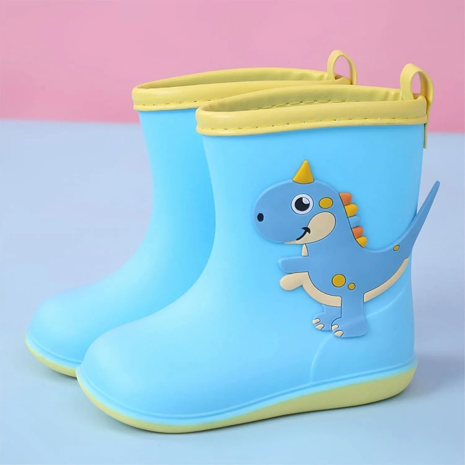 Kids Dinosaur Rain Boots for Boys Girls Cute Mud Boots Waterproof Toddler Lightweight Soft Easy On Rainboots Baby Girl