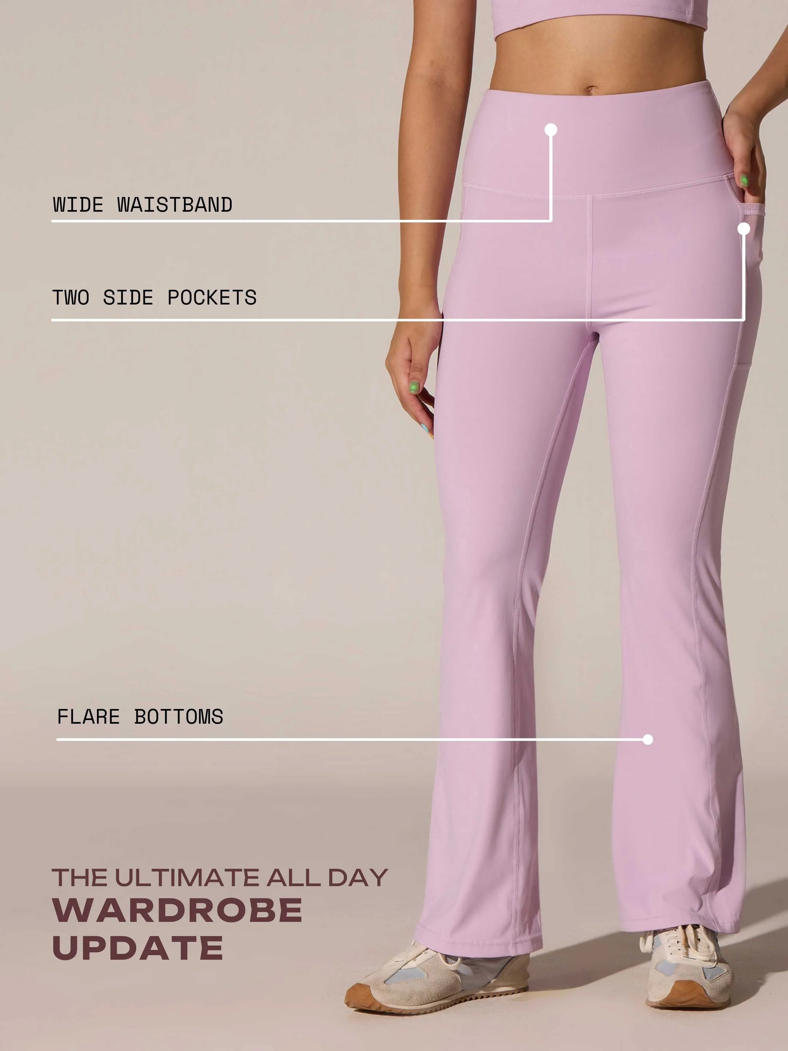 Lilac All-Day Flex Flare Pants