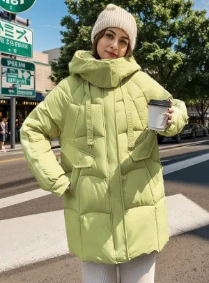 Long Knee-length Loose Padded Cotton-padded Jacket