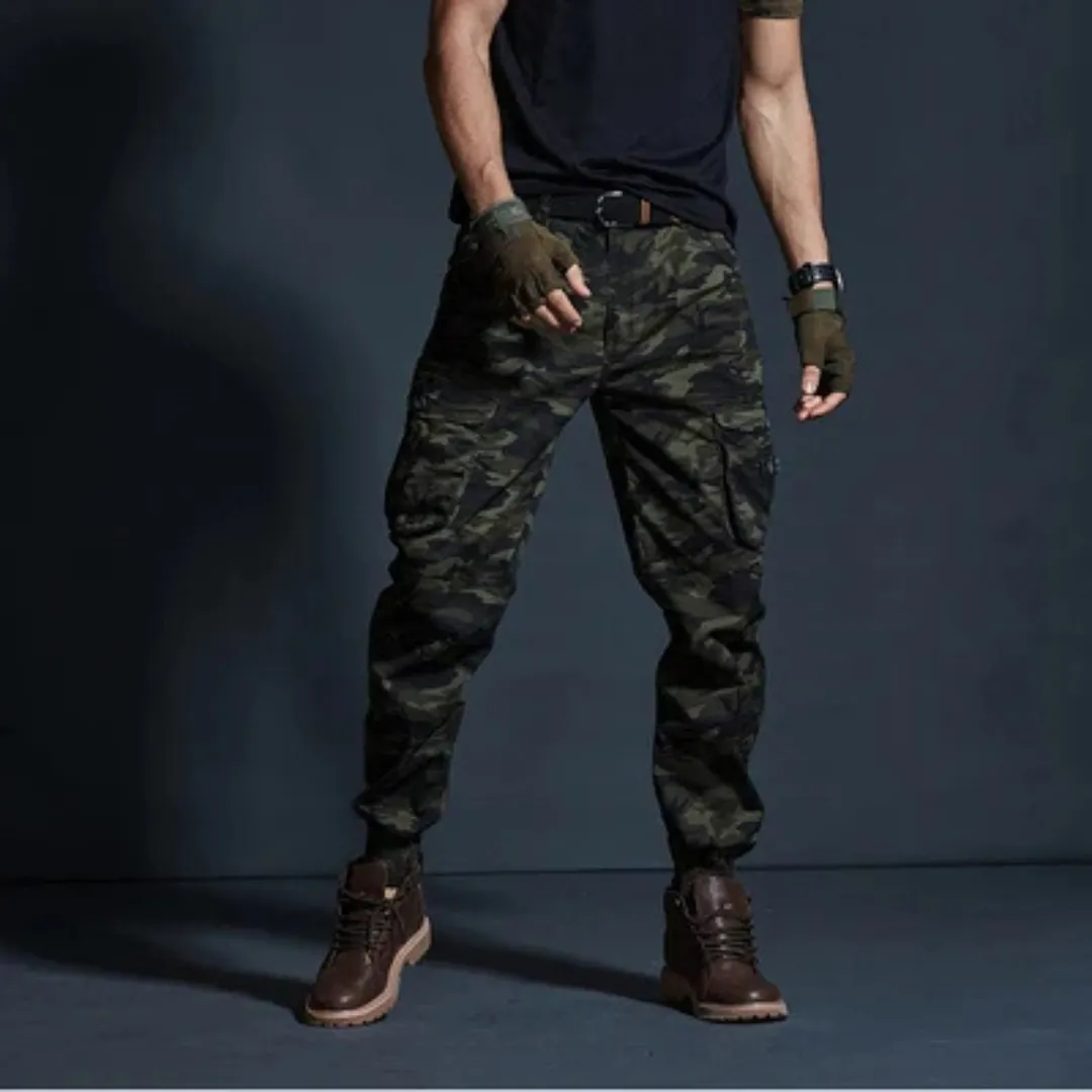 Men's Elastic Waist Cargo Pants with Pockets | Perfect for All-Season Wear