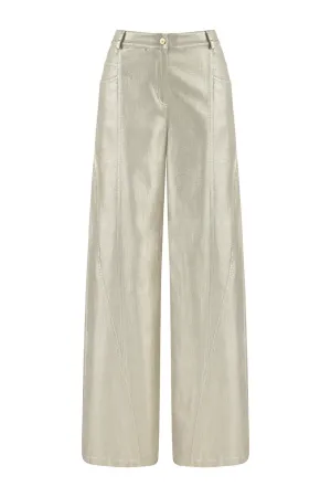 Metallic Printed Pants