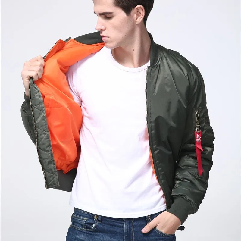 Military tactical Male Army Flight Bomber Jacket Baseball Varsity College Pilot Air Force Waterproof Winter Coat For Men