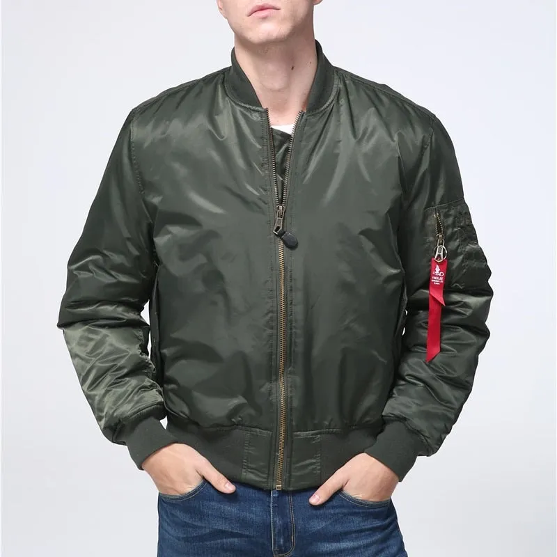 Military tactical Male Army Flight Bomber Jacket Baseball Varsity College Pilot Air Force Waterproof Winter Coat For Men