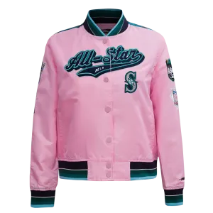 MLB ALL STAR 2023 RIB WOMEN'S SATIN JACKET (PINK)