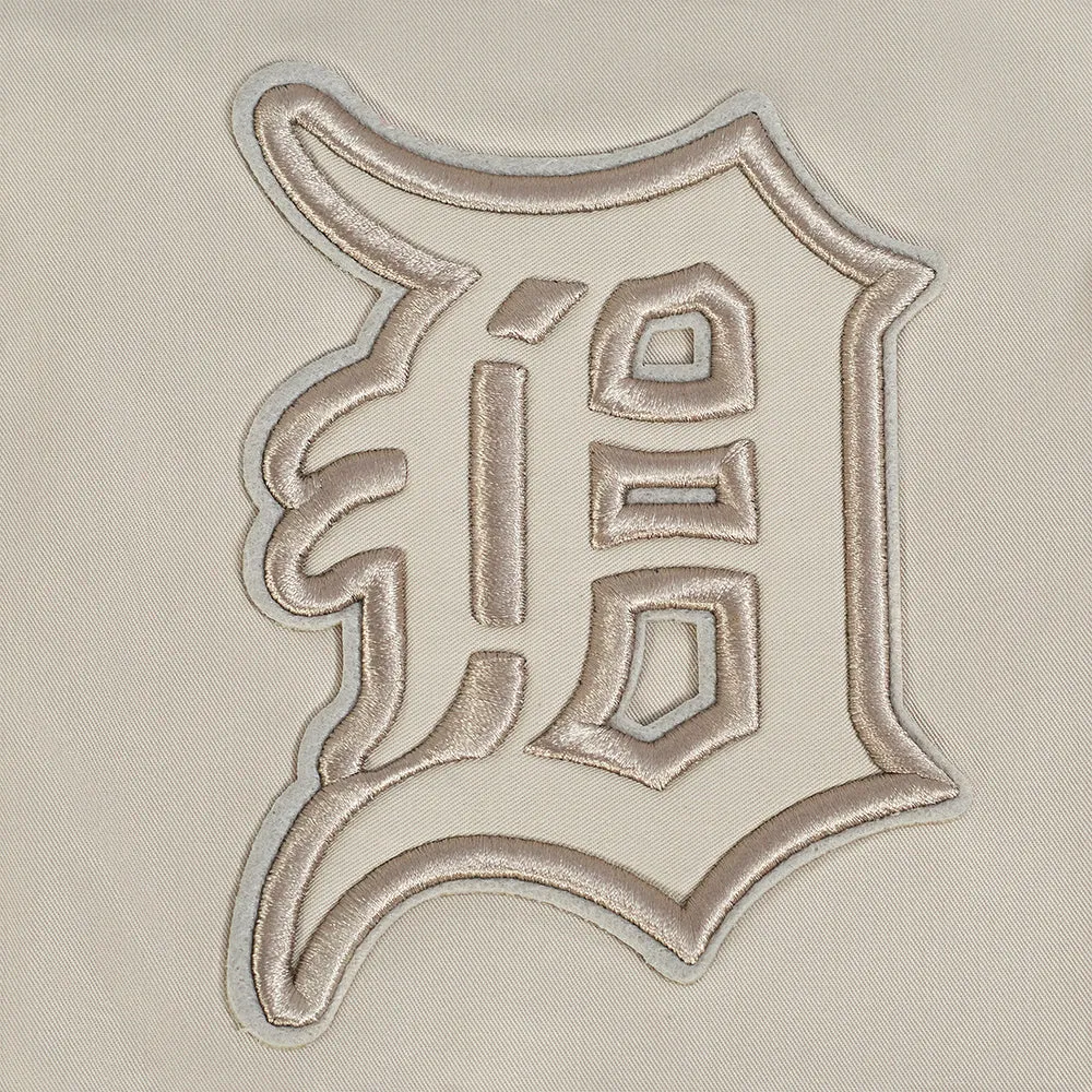 MLB DETROIT TIGERS NEUTRAL WOMEN'S TWILL JACKET (TAUPE)