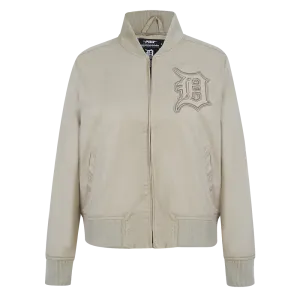 MLB DETROIT TIGERS NEUTRAL WOMEN'S TWILL JACKET (TAUPE)
