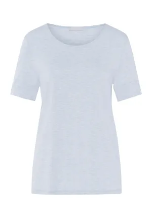 Natural Elegance Relaxed Round Neck Top | Whispering Blue 74902-2503