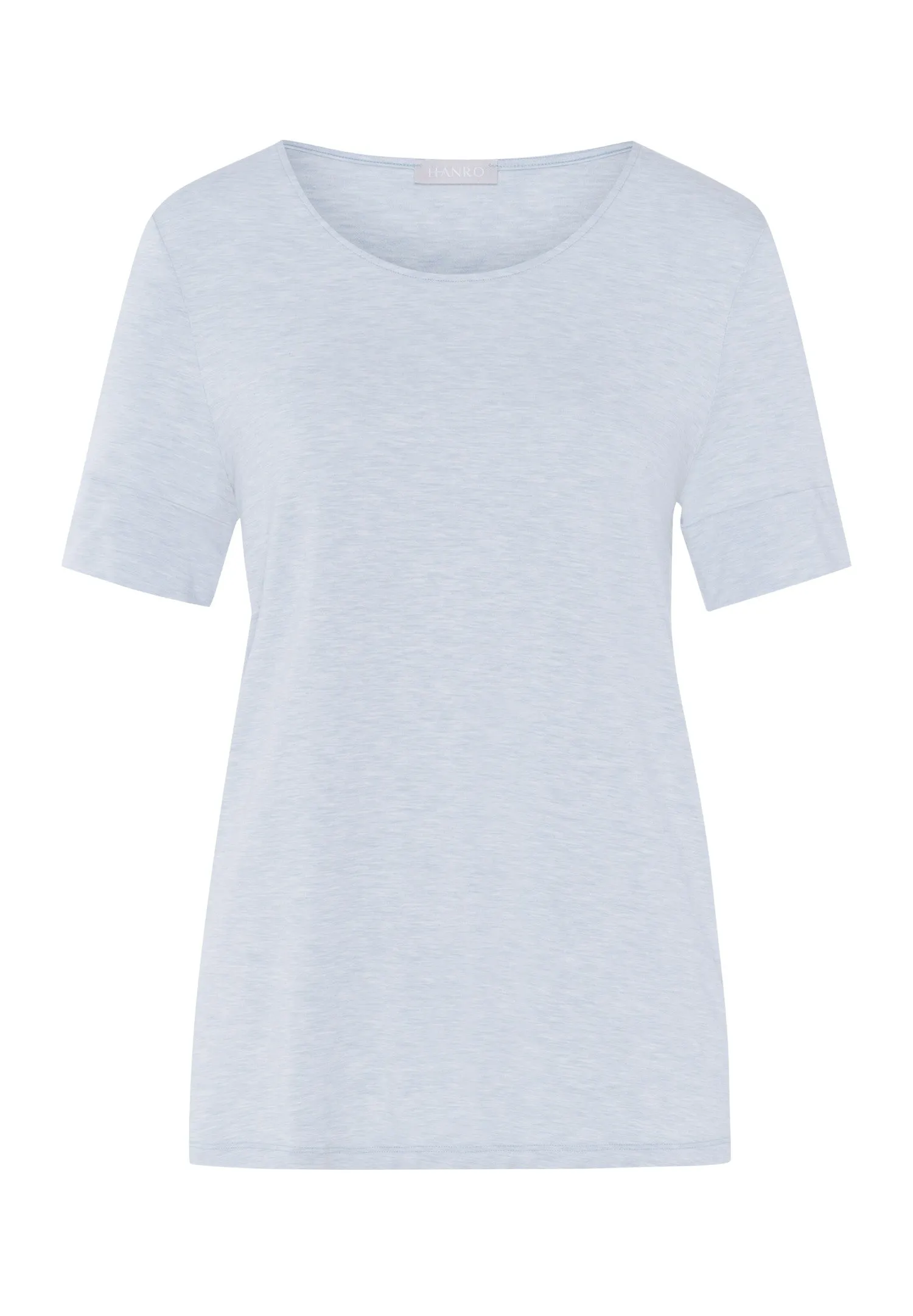 Natural Elegance Relaxed Round Neck Top | Whispering Blue 74902-2503