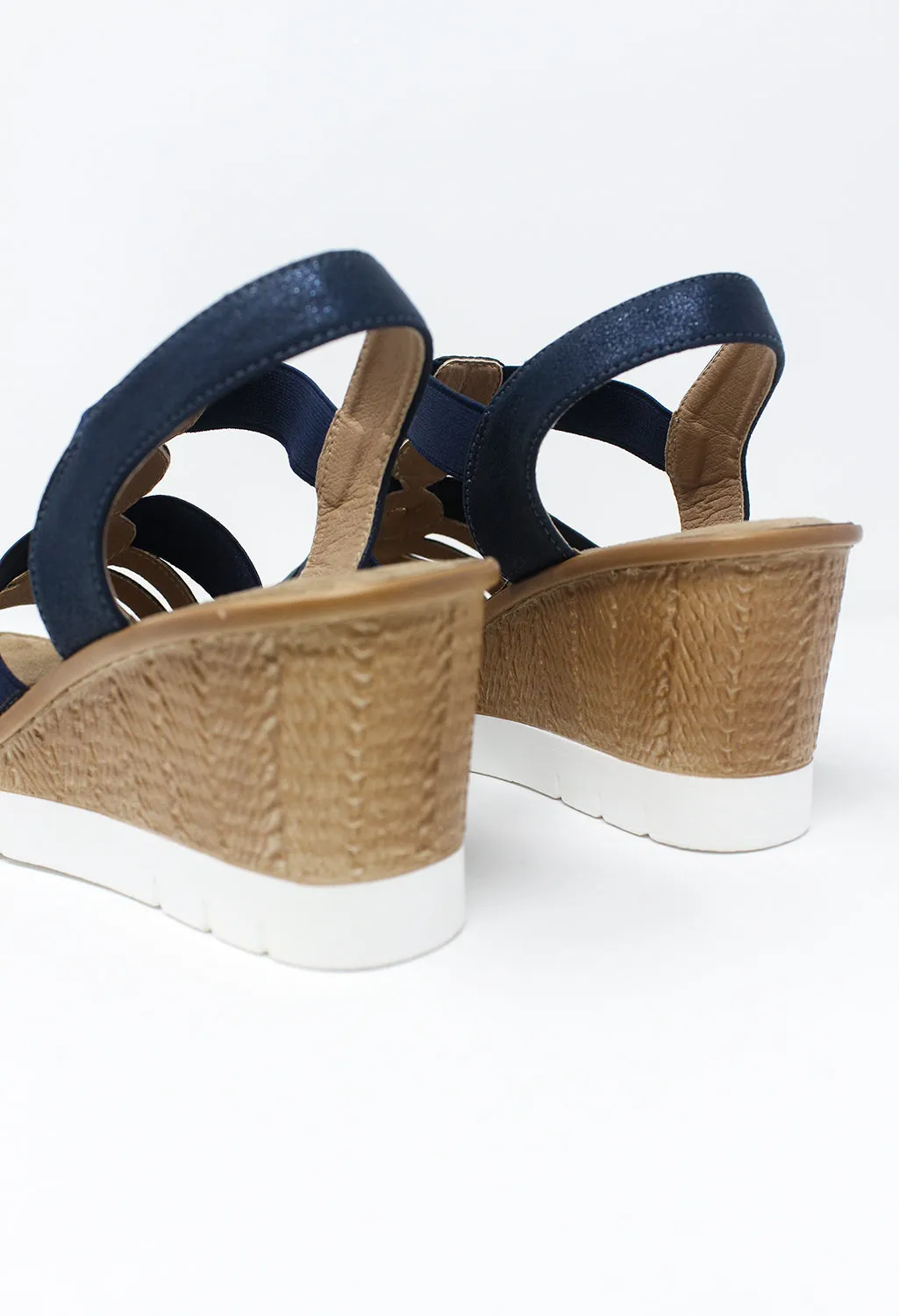 Navy Wedge Sandal