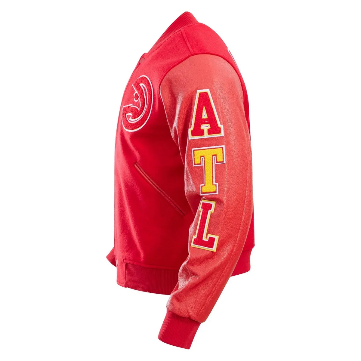 NBA ATLANTA HAWKS CLASSIC WOOL MEN'S VARSITY JACKET (RED)