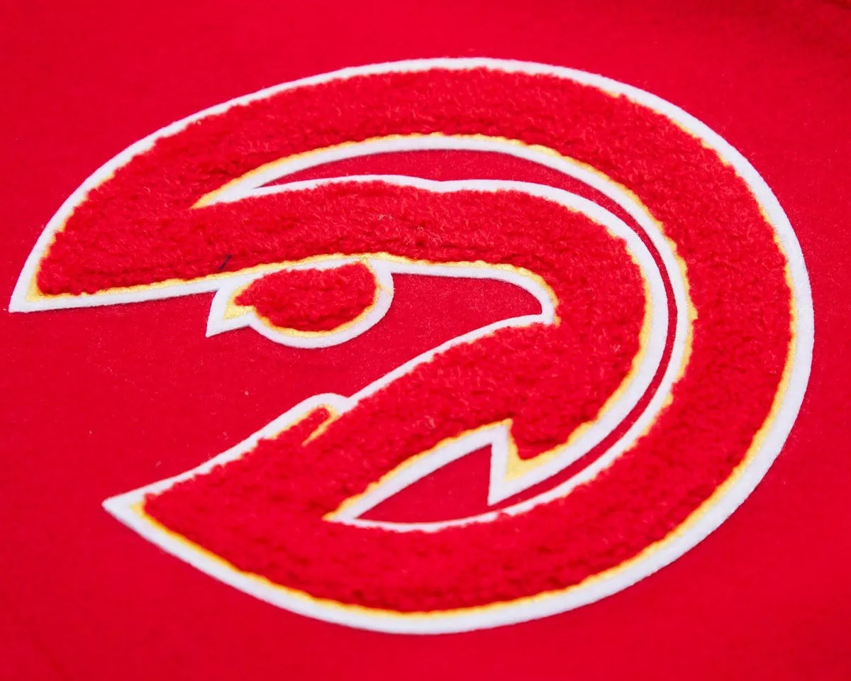 NBA ATLANTA HAWKS CLASSIC WOOL MEN'S VARSITY JACKET (RED)