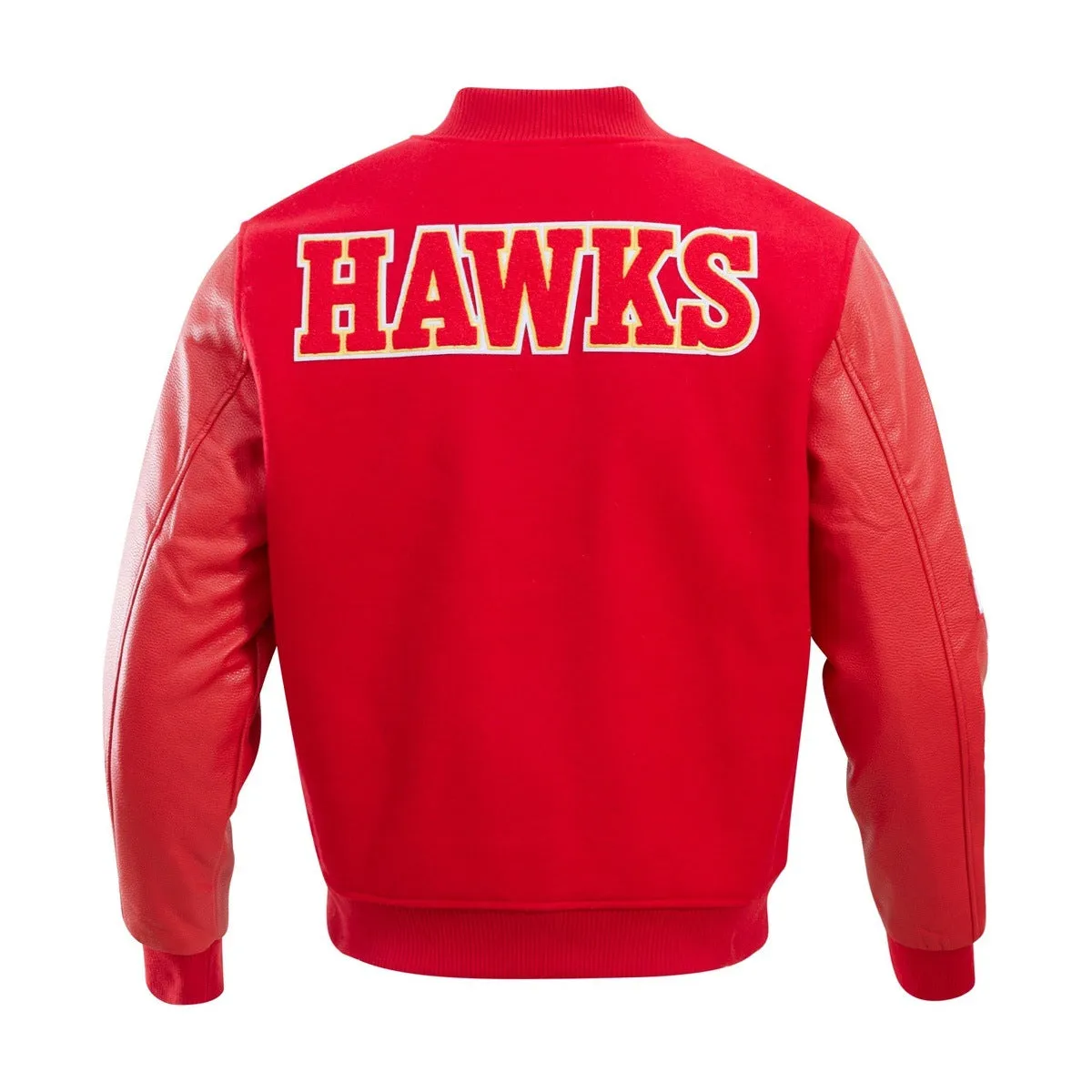 NBA ATLANTA HAWKS CLASSIC WOOL MEN'S VARSITY JACKET (RED)