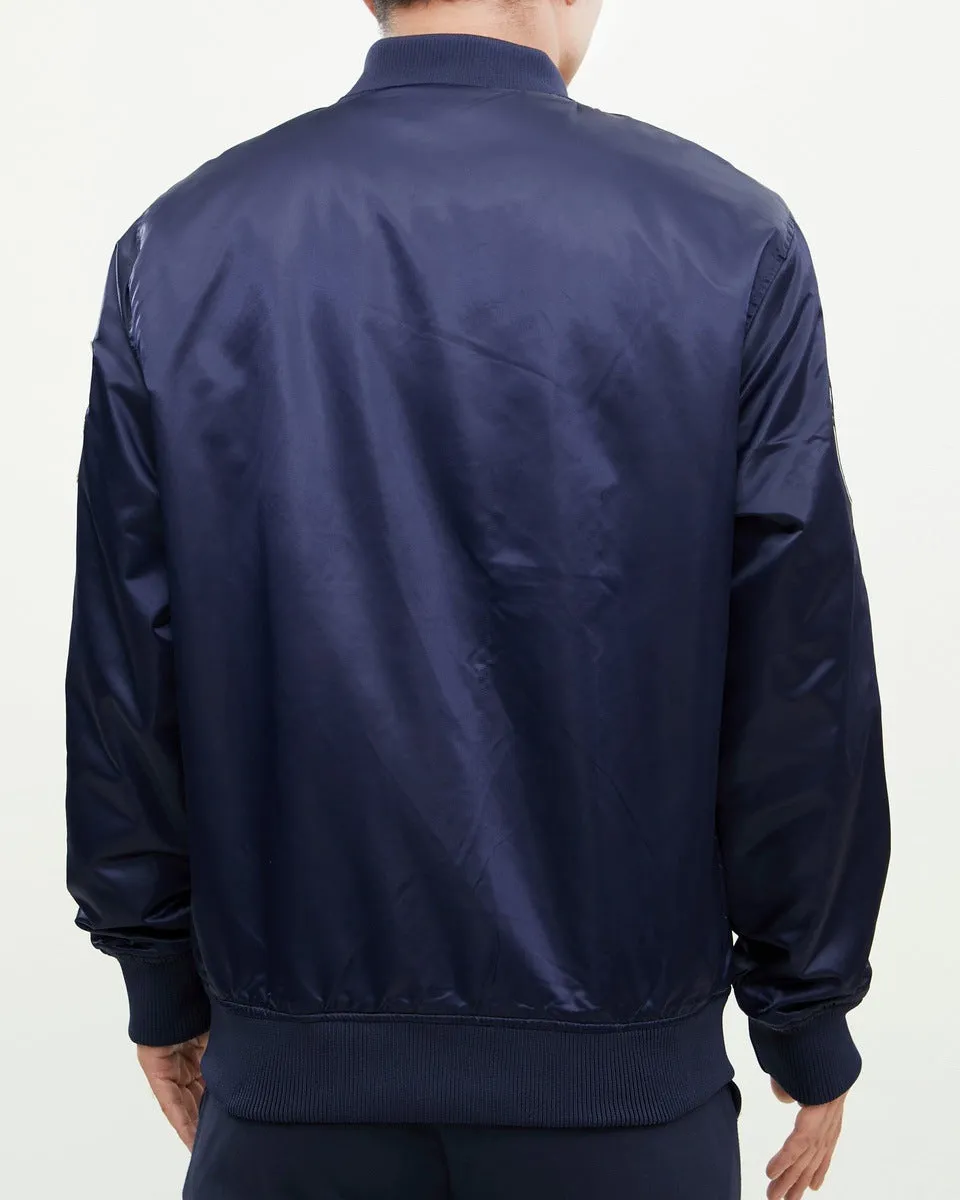 NBA DALLAS MAVERICKS WORDMARK MEN'S SATIN JACKET (MIDNIGHT NAVY)