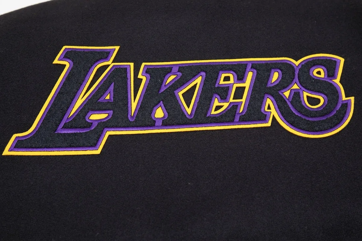 NBA LOS ANGELES LAKERS CLASSIC WOOL MEN'S VARSITY JACKET (BLACK)