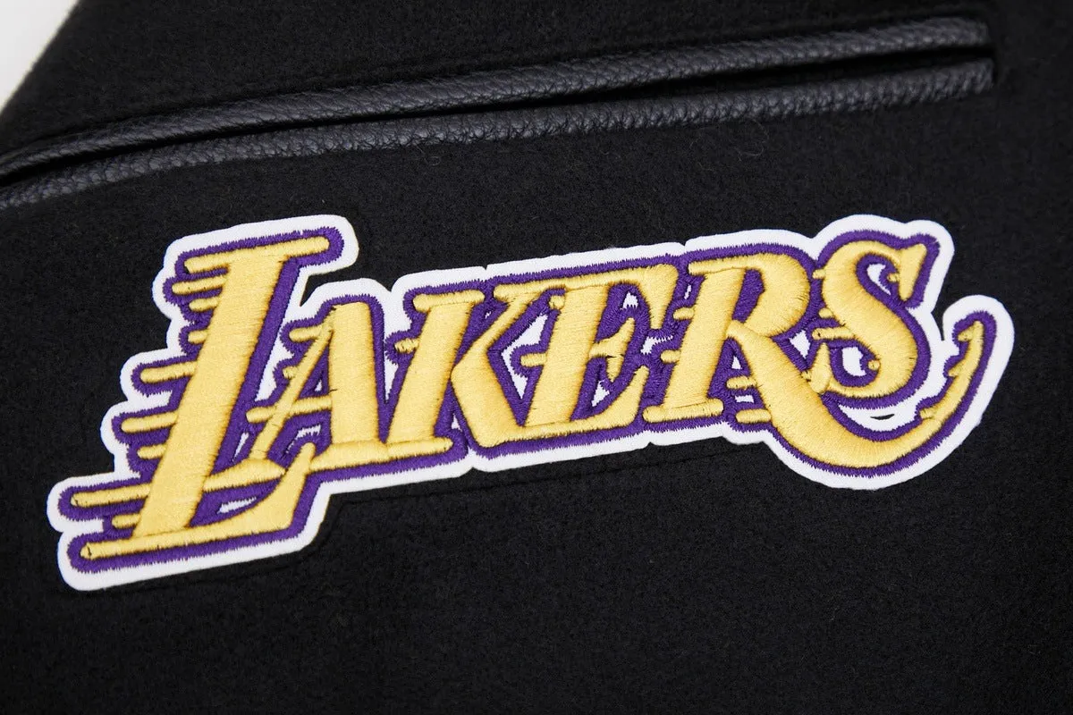 NBA LOS ANGELES LAKERS CLASSIC WOOL MEN'S VARSITY JACKET (BLACK)