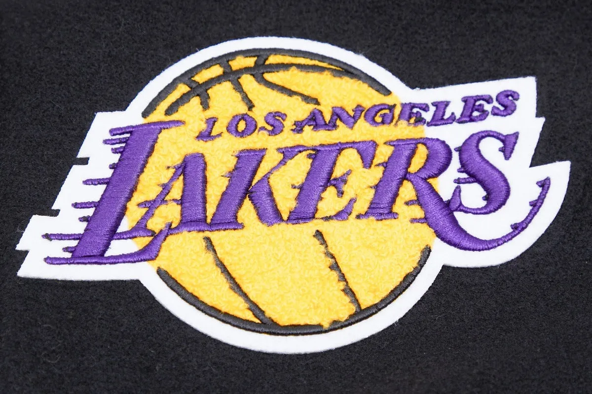 NBA LOS ANGELES LAKERS CLASSIC WOOL MEN'S VARSITY JACKET (BLACK)