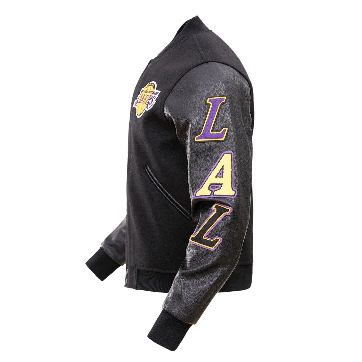 NBA LOS ANGELES LAKERS CLASSIC WOOL MEN'S VARSITY JACKET (BLACK)