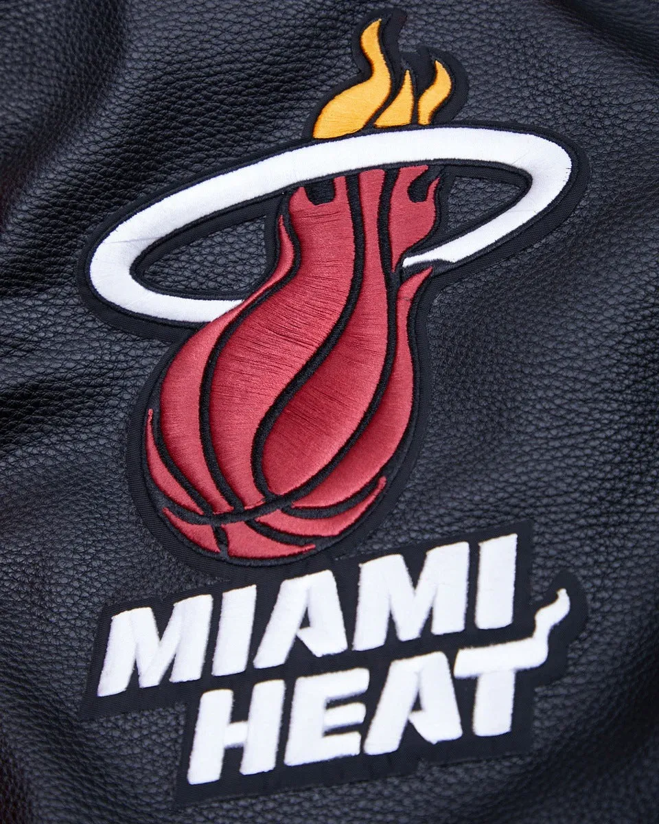 NBA MIAMI HEAT CLASSIC WOOL MEN'S VARSITY JACKET (RED/BLACK)