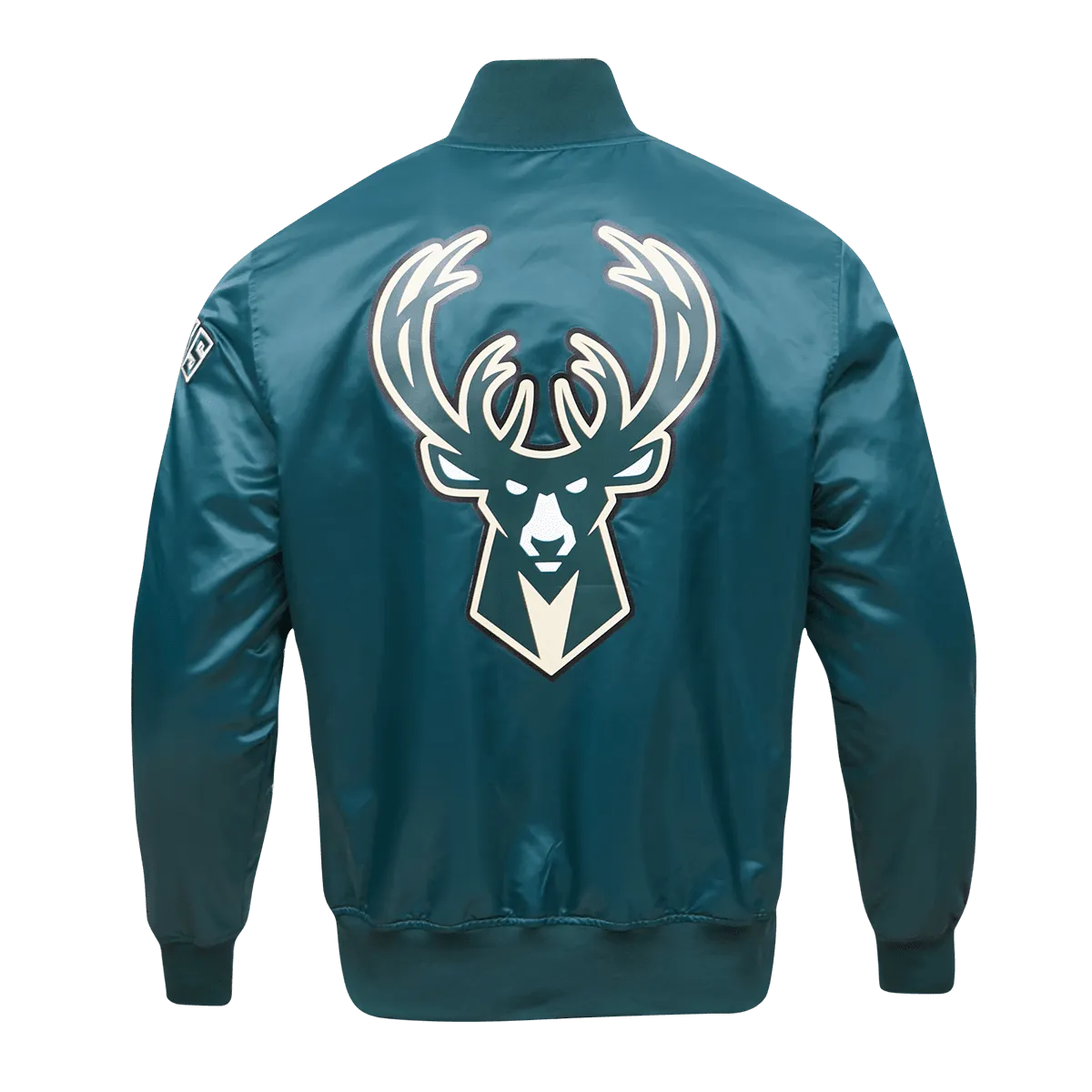NBA MILWAUKEE BUCKS BIG LOGO MEN'S SATIN JACKET (FOR)